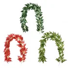 Artificial Plastic Plants Hanging Green Artificial Vines Garlands Leaf Wall For Wedding Backdrop Arch Wall Decor