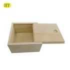 Wood Wooden Boxes With Sliding Lid Cheap Unfinished Wood Box With Sliding Lid For Packaging Wholesale