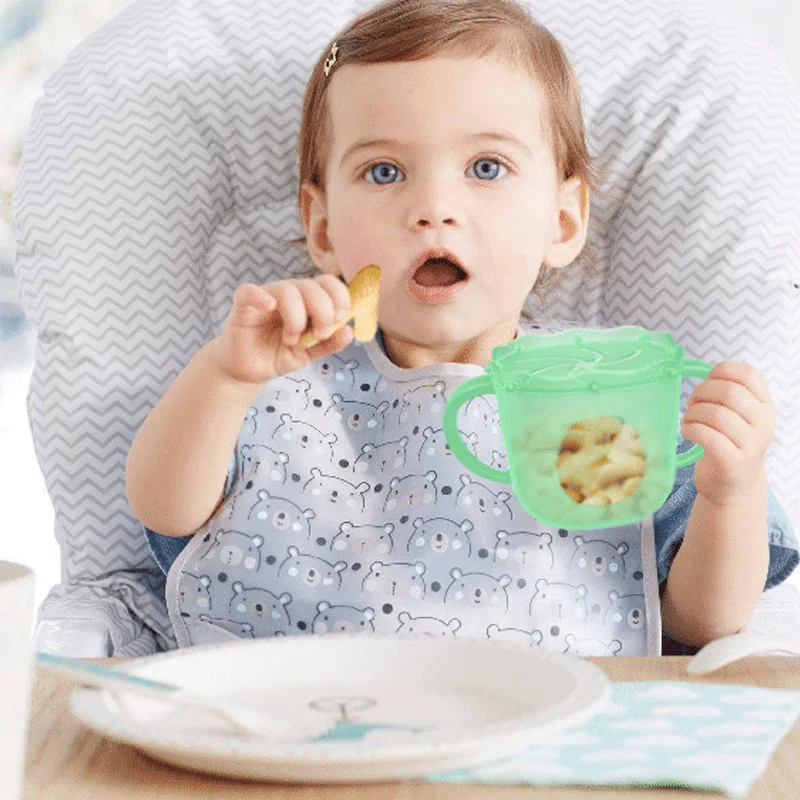 Custom Silicone Baby Cups with Handles  Kids baby snack cup ODM OEM silicone snack cup baby