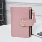 Purse Multi-card Pumping Pu Leather 2 Fold Vintage Slim Card Fashion Mini Ladies Wallet Women Purse