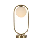 Study Metal Base Plate Modern Minimalist Frosted Glass Led Desk Lamp For Study Bed Room