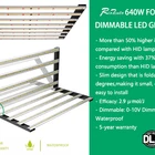 High Efficacy Dimmable 1700 Pro Foldable Style Full Spectrum 640W 1000W Led Grow Lights