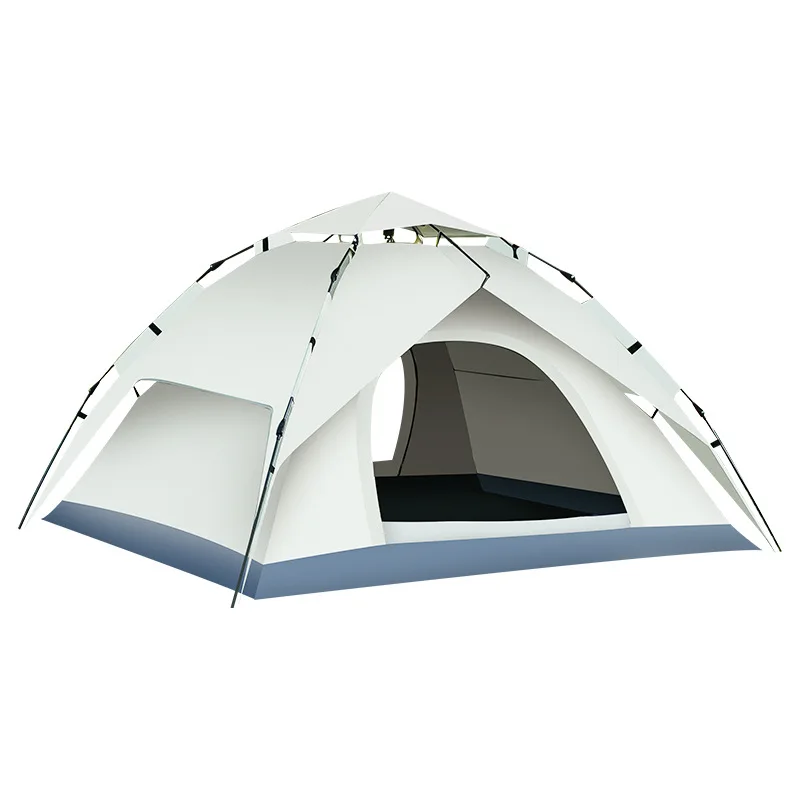 Outdoor fully automatic folding beach quick opening 3-4 people double-layer camping thickened rainproof tent