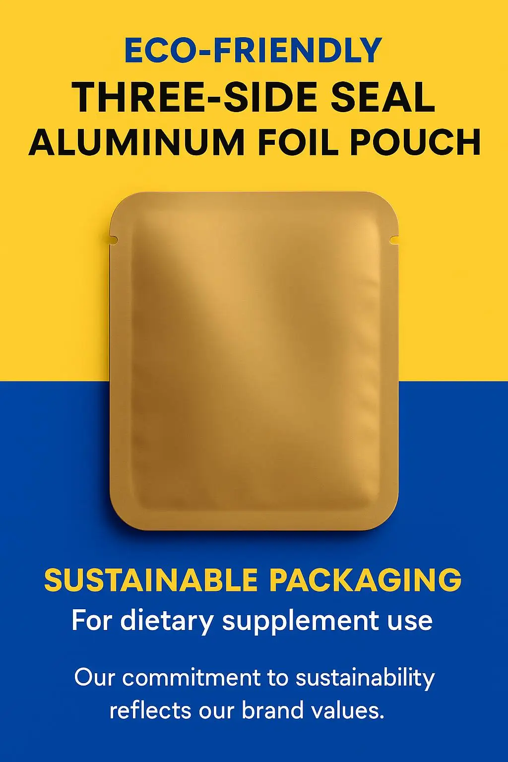 Food Grade Three-Side Seal Aluminum Foil Pouch for Collagen Powder and Vitamin Supplement Packaging - detail 8