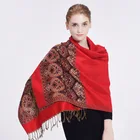 Scarf The Scarf Reversible Paisley Pashmina Shawl Wrap Elegant Colors Scarf