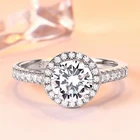 Sterling Silver Wedding Silver Wedding Rings Hot Sale Diamond 925 Sterling Silver Ring Custom Logo Wedding Rings For Women