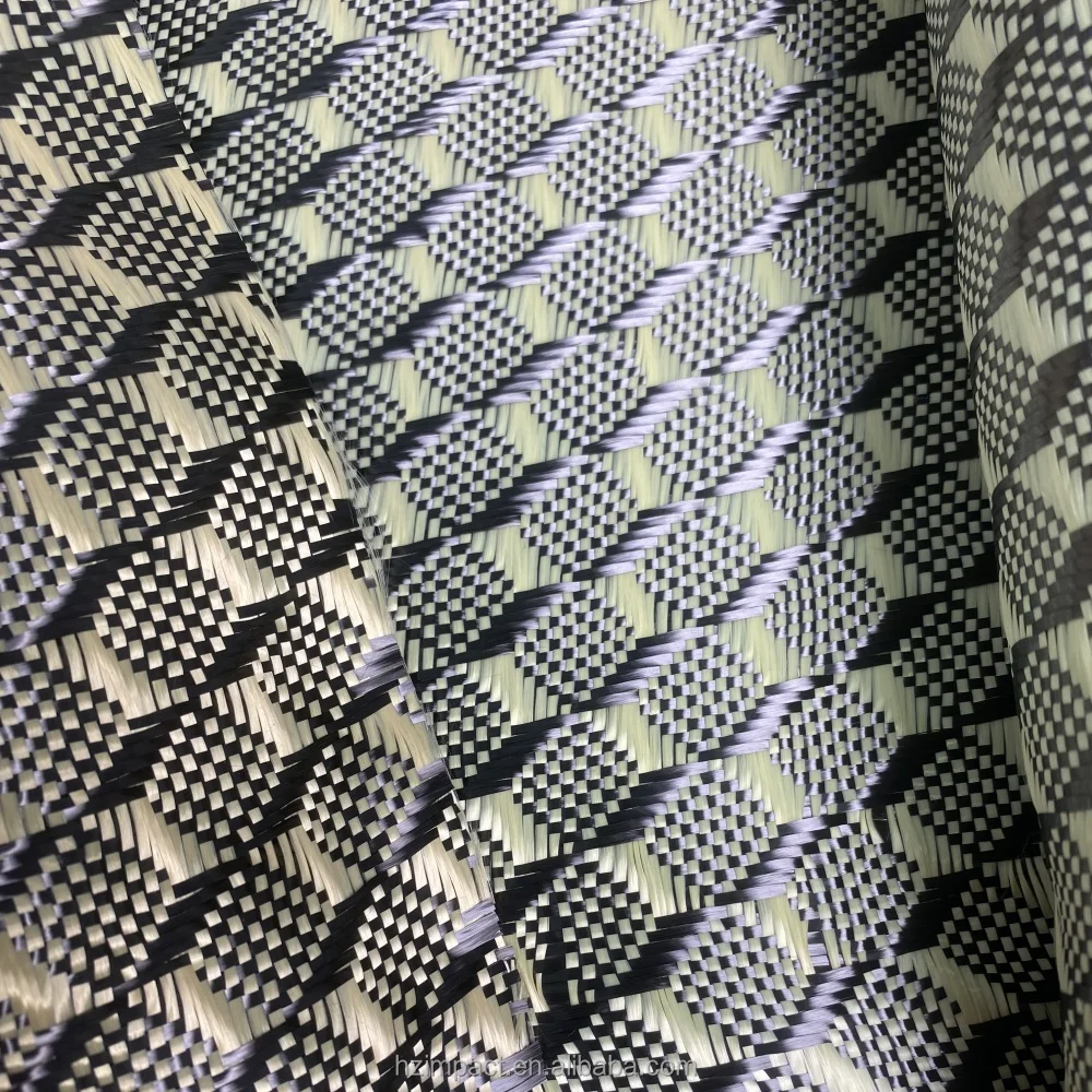 Original Factory 3k 240gsm Aramid Plaid Yellow Jacquard Carbon Fibre Cloth Original Factory 3k 240gsm Aramid Plaid Yellow Jacquard Carbon Fibre Cloth