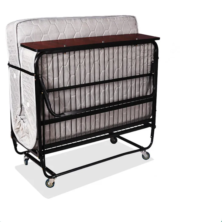 China wholesale metal steel frame home bedroom furniture single folding bed