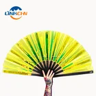 Hand Fan Hand Fan Large Stage Props Hand Fan PVC Rave Large Folding Hand Fan