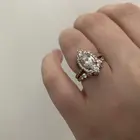 Diamond Ring Top Quality Wholesale Large Rhinestones High Carbon Drill Customized Diamond Ring