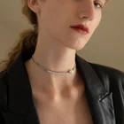 New Style Pearl Earringshiphop New Fashion High Hip-hop Style Pearl Necklace With Diamond Chain Copper Necklace
