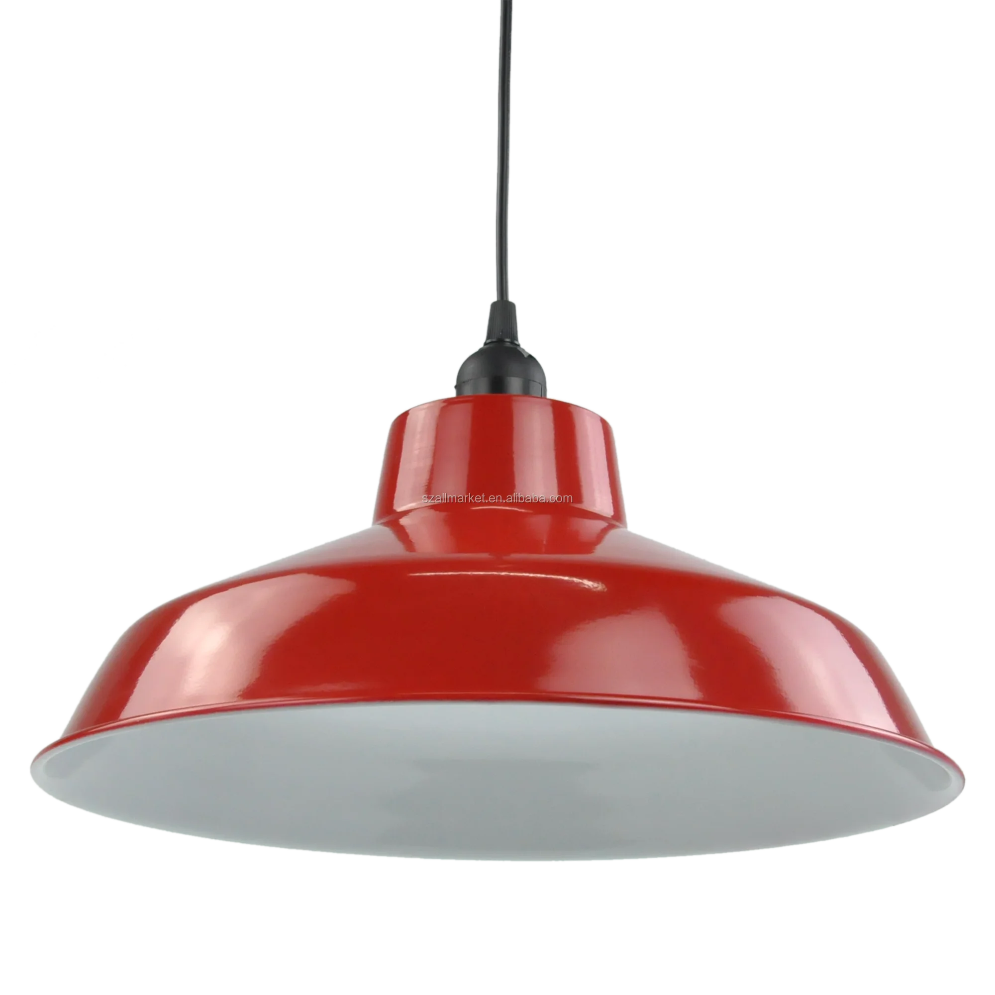 red kitchen lamp shade