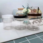 Clear Empty 250g Clear Transparent Plastic Pet Bottle Food Container With Lid