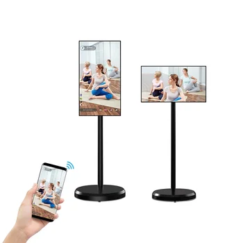 New product sales 32 inch interactive capacitive screen indoor standby TV educational stand with roller display player