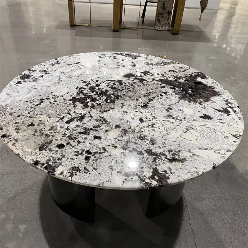 product luxury marble extendable modern customized size snow mountain coffee table for home living room and hotel decor-2
