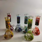 Oil Burner Accessories Water Pipe Glass High Quality 8 Inch Decal Paper Glass Water Pipe Glass Oil Burner Accessories