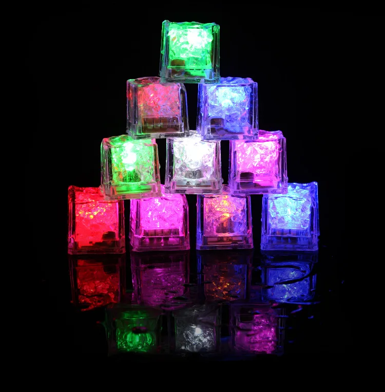 Bar fast slow flash auto changing color PS water-activated light-up LED ice cube