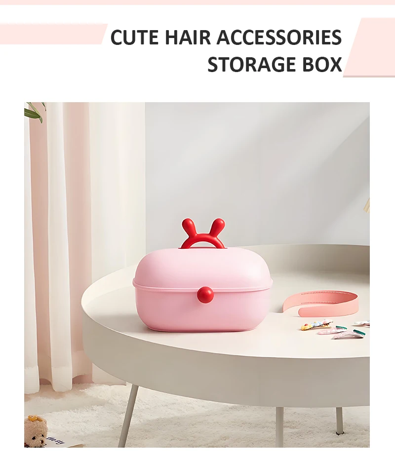 product childrens hair accessories storage box girls hair clip headband leather band headwear ring girls princess jewe-3