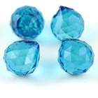 Free Shipping 15mm Aquamarine Mini Size Crystal Balls Glass Chandelier Faceted Balls For Lamp