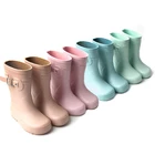 Custom Boots Rain Wellies Wholesale Custom Kids Half Rubber Wellington Gum Boots Children Wellies Rain Boots For Kids