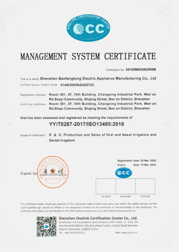 Professional Countertop Water Flosser with 1200 Times/min Pulse Frequency AC-220V-50/60HZ Electric Supply and 1 Year Warranty