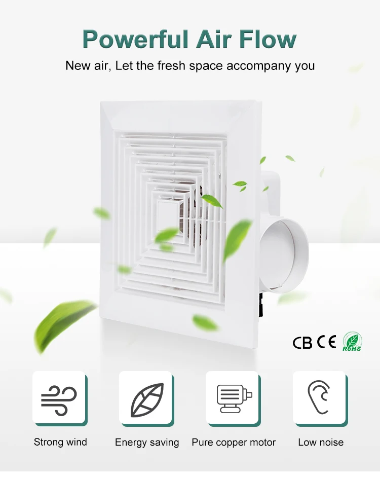 Plastic Wall Exhaust Fan, Centrifugal, Axial - detail 2