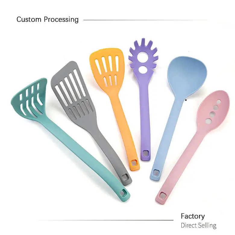 6 Pcs Reusable Heat Resistant Colorful Stand Up Nylon Cooking Tools Kitchen Utensils Set