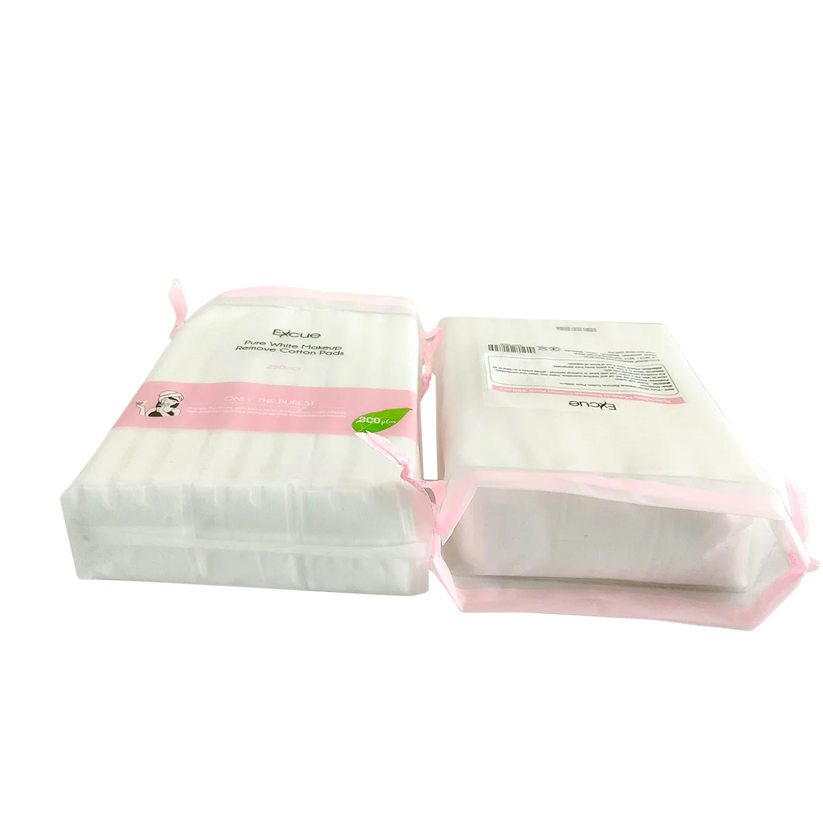 Custom logo 250pcs disposable cosmetic facial organic cotton pad makeup remover pads Factory price