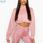 Womens Sports Hoodie Wholesale Womens Workout Gym High Quality Drawcord Athletic Sports Crop Top Hoodie