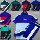 Premium Summer Jogger Custom Logo Polyester Mens Shorts And T Shirt Sets Unisex 2 Piece Set Shorts Set For Men
