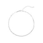Silver Necklace ROXI Wholesale Ins Style Minimalism S925 Silver Paper Clip Necklace For Women Jewelry