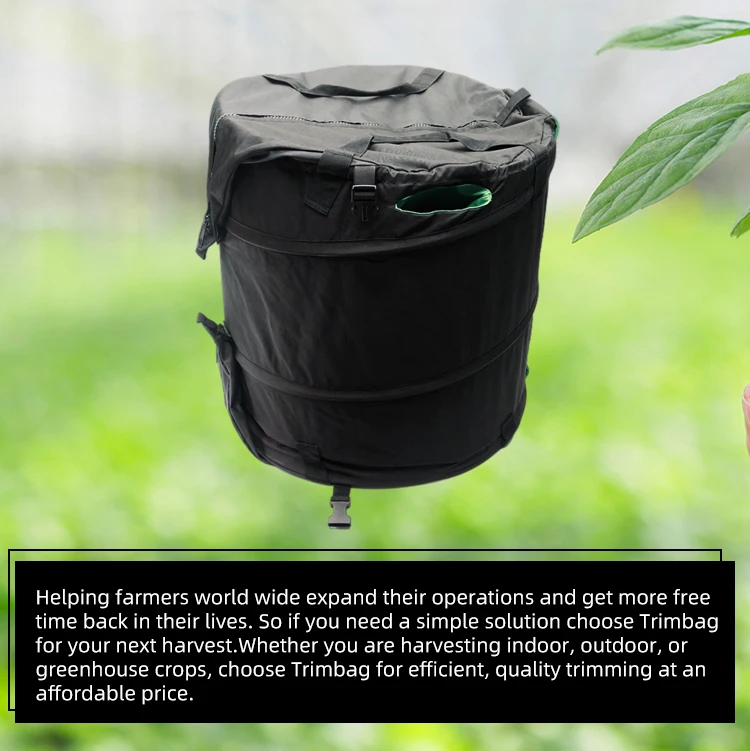 2022 Waterproof Black Portable Collapsible Dry Trimming Bag Flower Leaf