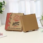 Box Pizza Wholesale Custom Logo Print Custom Design Food Box Corrugated Paper Brown Pizza Box