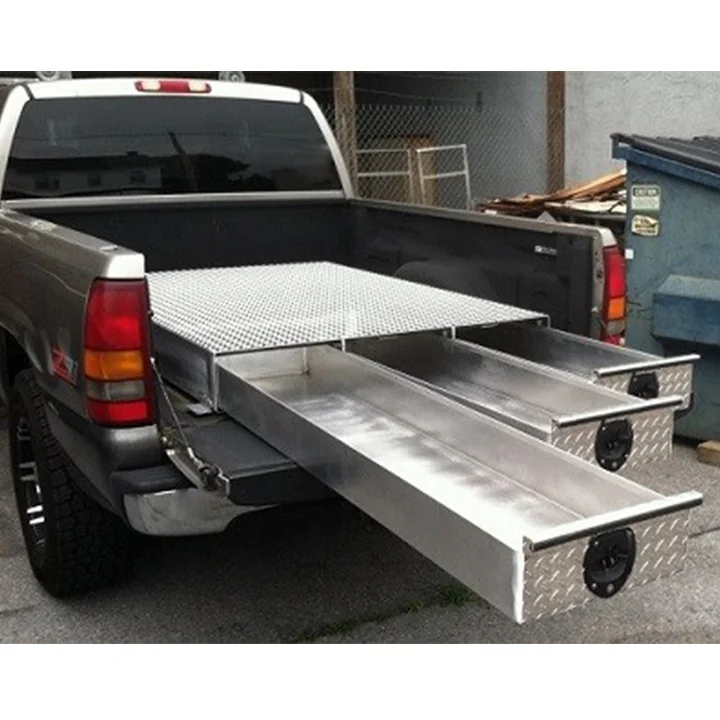 Details about   Heavy Duty Aluminum Tool Box Pick Up Trailer Underbody Bed RV AVT Truck Storage 