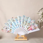 Fan Plastic Plastic Direct Selling New Fashion Color Folding Fan Customizable Printing Hand Fan Plastic Hand Fan