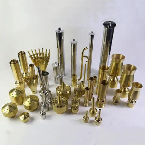Factory Supply Stainless Steel Brass Adjustable Three Layer Flower Fountain Nozzle supplier