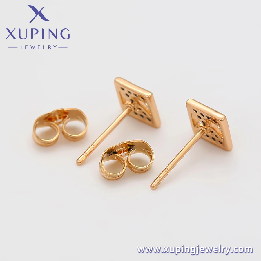 A00370945 xuping jewelry fashion simplicity Z earring 18K gold color Elegant Simple stud earrings