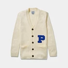 Men Sweater Custom Men University Pink Letterman Wool Sweater Cardigan