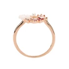 Rose Zircon Rose Gold Butterfly Flowers Crystal Finger Wedding Rings For Women Zircon Ring Jewelry Ring
