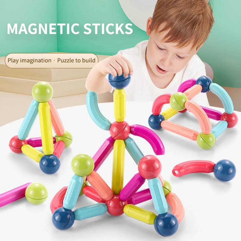 High Quality 3d Magnet Block Toy Set Kids Creative Flexible Building Toys Magnetic Sticks And Balls Toys - Buy Magnetic Sticks Balls Toys,Magnetic Building,Magnet Block Toy Product on Alibaba.com