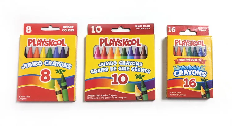 Promotional Non Toxic Washable 16 Pack Mini Crayons Stationery Wax Crayon Set for Kids Drawing