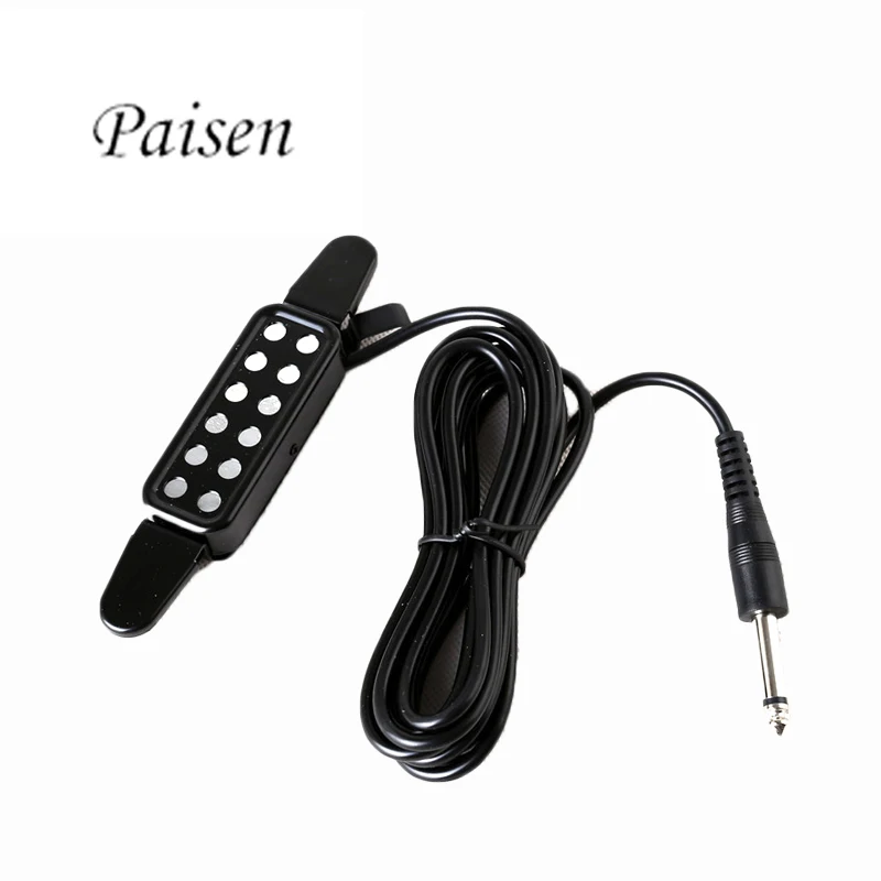 12 Sound Hole Black Pickup with Volume and Tone Tuner Easy Installation Guitar Pickup Transducer for Acoustic Guitar for Sound Hole Guitar Guitar Pickup 