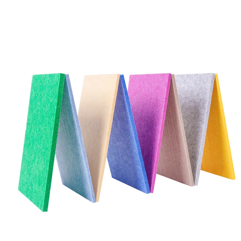 High density sound absorption Polyester fibre panel PET Acoustic Panels polyester felt soundproof board