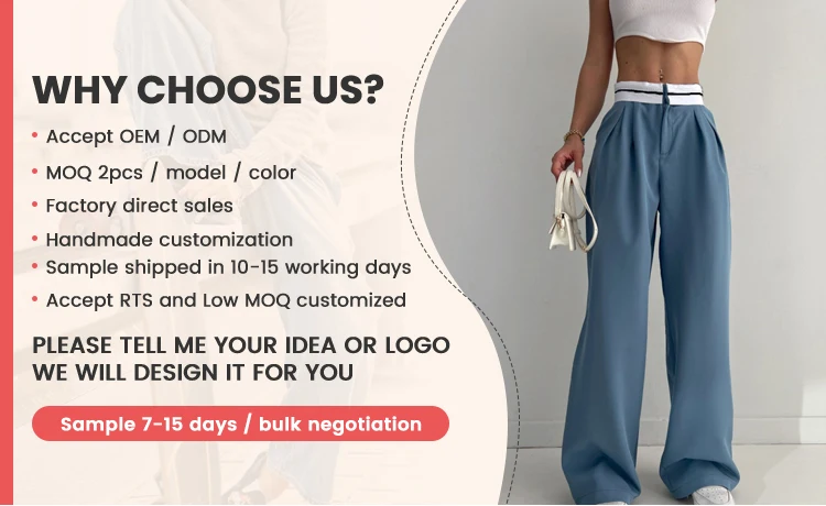 Multi Color Solid Women's Wide Leg Pants High Waisted Business Work Trousers Long Straight Suit Sexy Straight Casual Trousers supplier