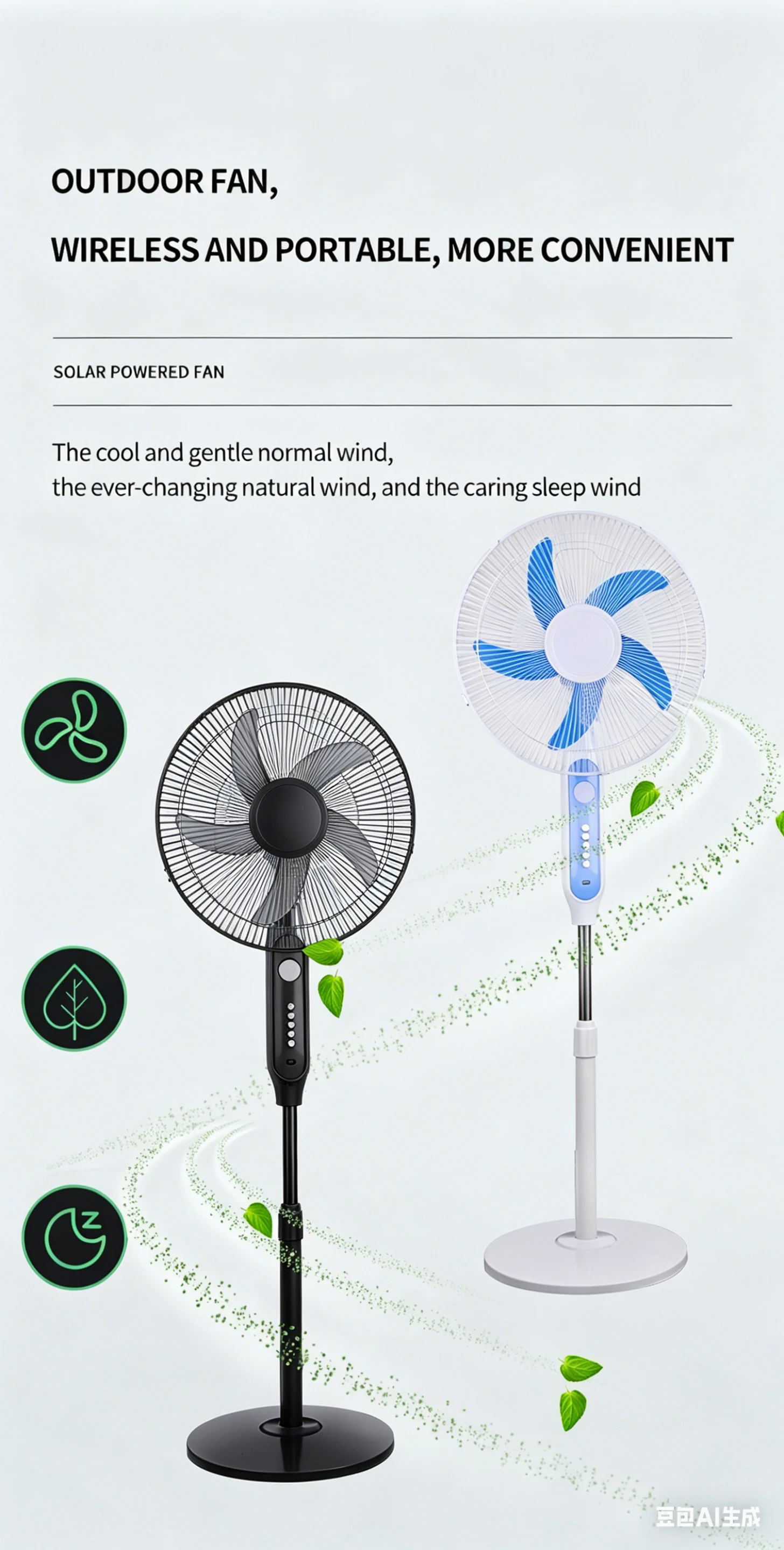 Floor Standing Fan, Solar, LED - detail 46