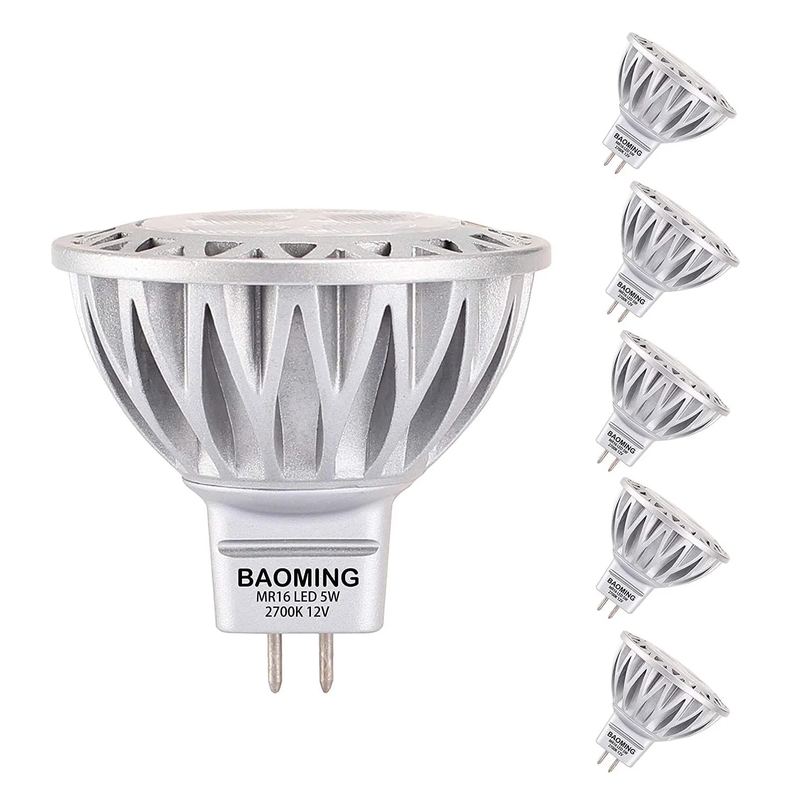 5W MR16 LED Bulbs lamp SpotLight GU5.3 2700K AC/DC12V home and office COB light 