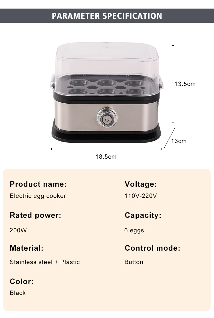 New Arrivals Kitchen Electric Egg Boiler Holder Rapid Egg Cooker H71d528f70f1e4d679198c69e86b33e849