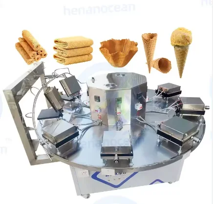 Industrial Commercial Stroopwafel Icecream Wafer Egg Roll Waffle Maker