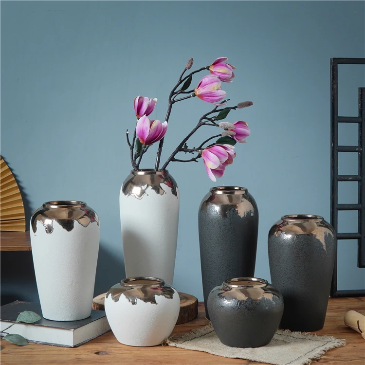 新到货高品质手工陶瓷花瓶创意家居婚礼装饰瓷瓶