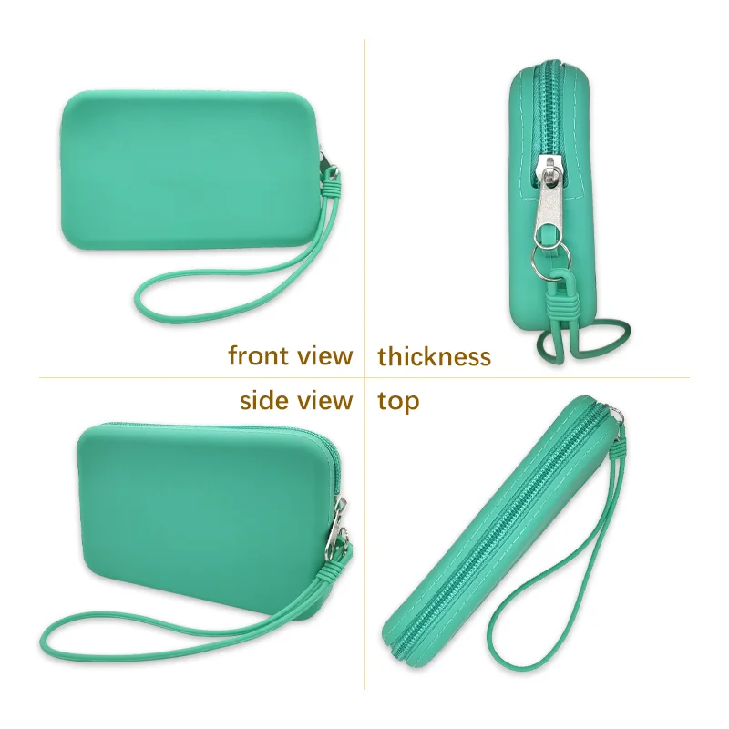 Cosmetic Bag Pouch Waterproof Silicone Zipper Make up Bags Handbag Make up Organizer Travel With Logo details